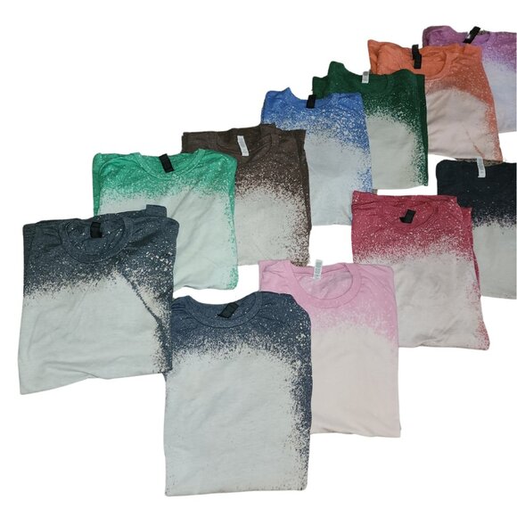 Blank Bleached Shirts *12 Shirt Bundle of Blank Bleached Tees!! Softstyle - Picture 5 of 10